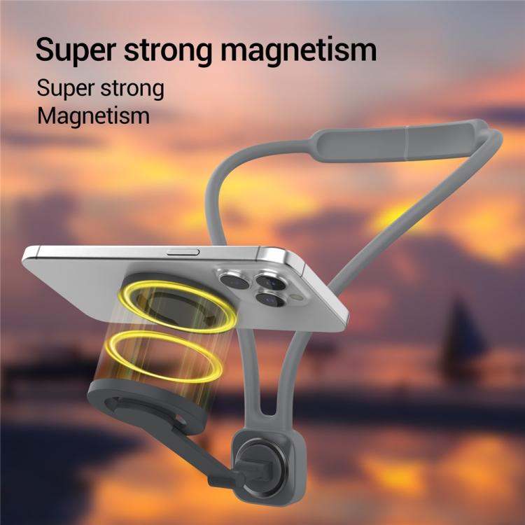 K08-2M 360 Degree Rotation Phone Neck Mount Hand Free POV Magnetic Neck Phone Holder