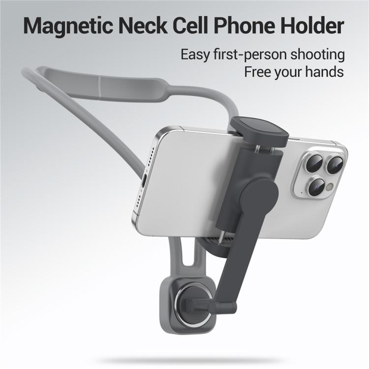 K08-7H Support Hand Free POV Phone Neck Mount Portable Magnetic Neck Phone Holder