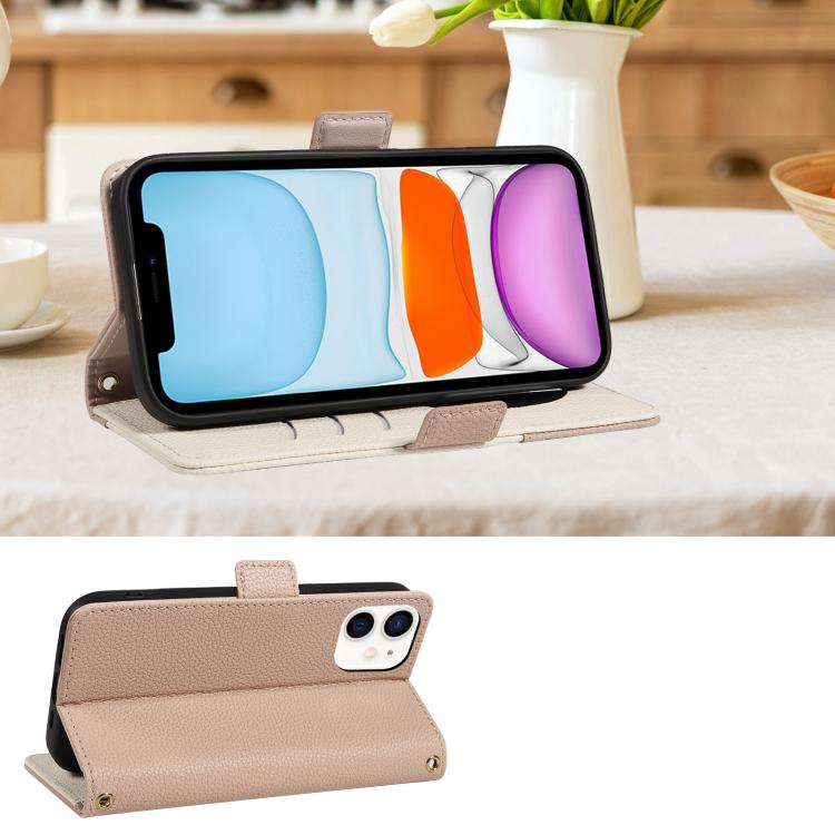 For iPhone 11 Litchi Texture Wallet Mirror Leather Phone Case