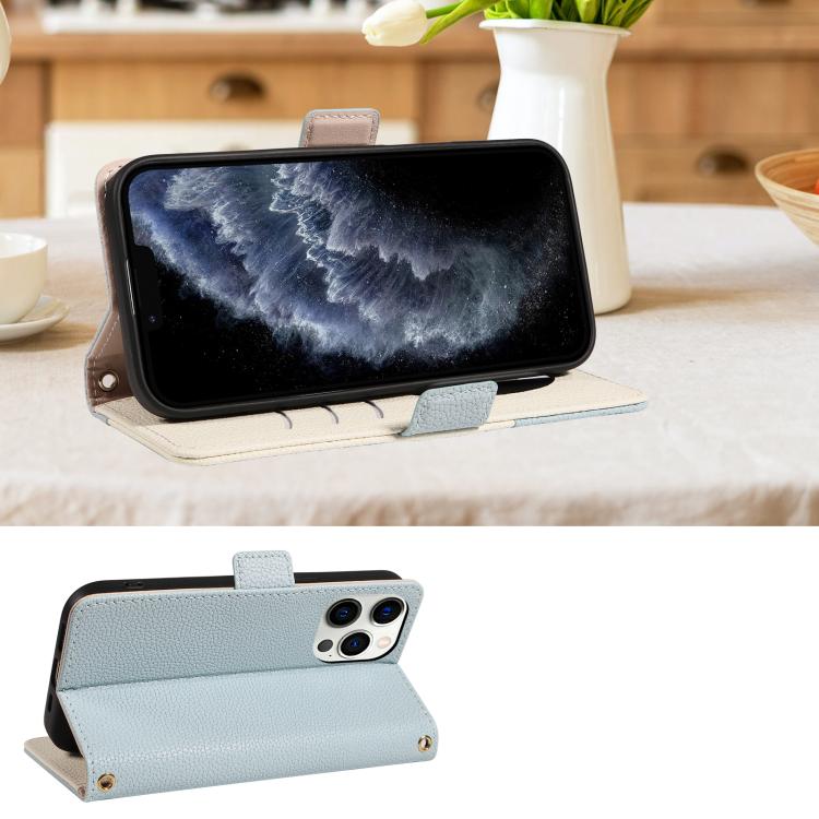 For iPhone 11 Pro Max Litchi Texture Wallet Mirror Leather Phone Case