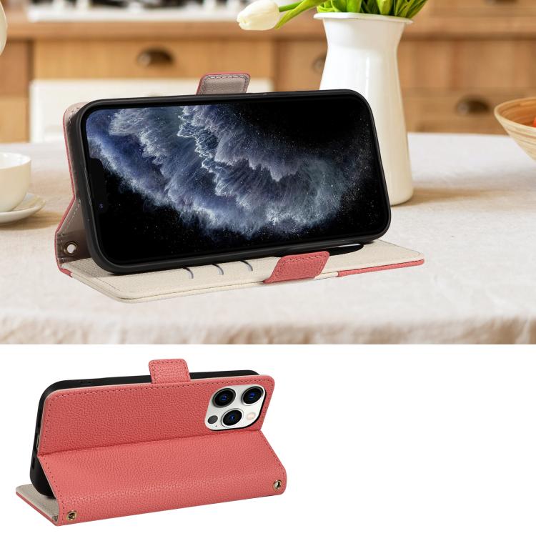 For iPhone 11 Pro Max Litchi Texture Wallet Mirror Leather Phone Case