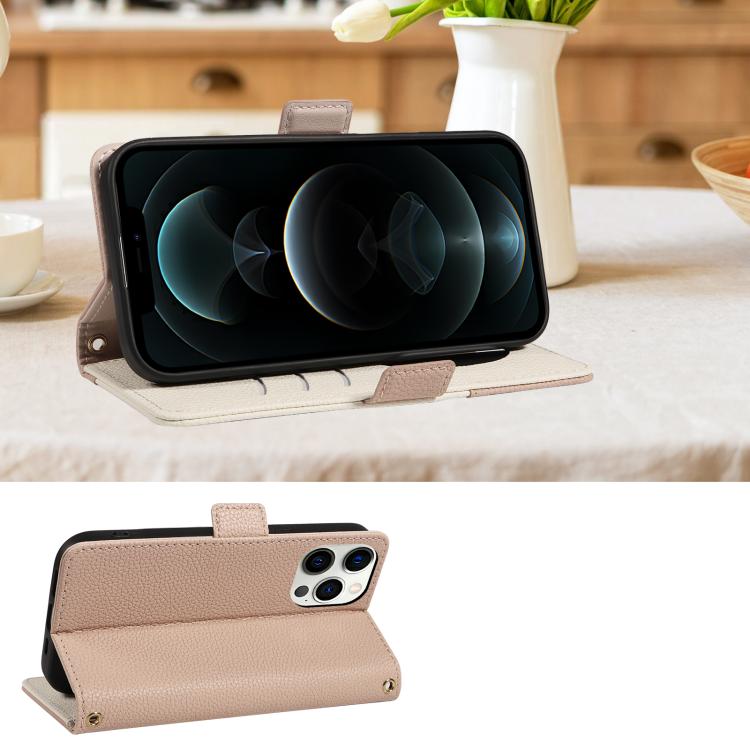 For iPhone 12 Pro Max Litchi Texture Wallet Mirror Leather Phone Case