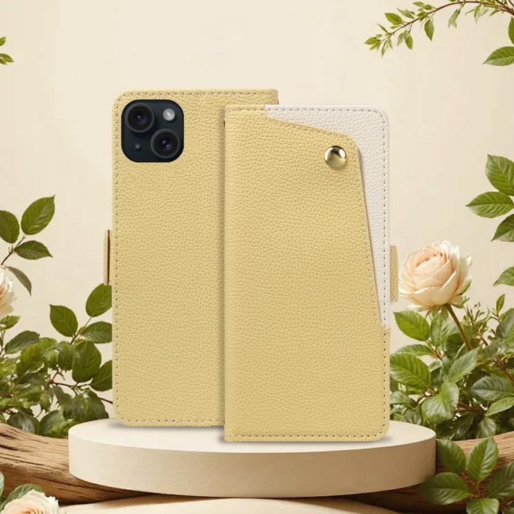 For iPhone 14 Litchi Texture Wallet Mirror Leather Phone Case