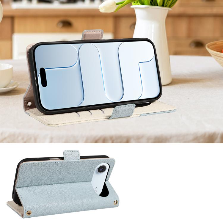 For iPhone Air Litchi Texture Wallet Mirror Leather Phone Case
