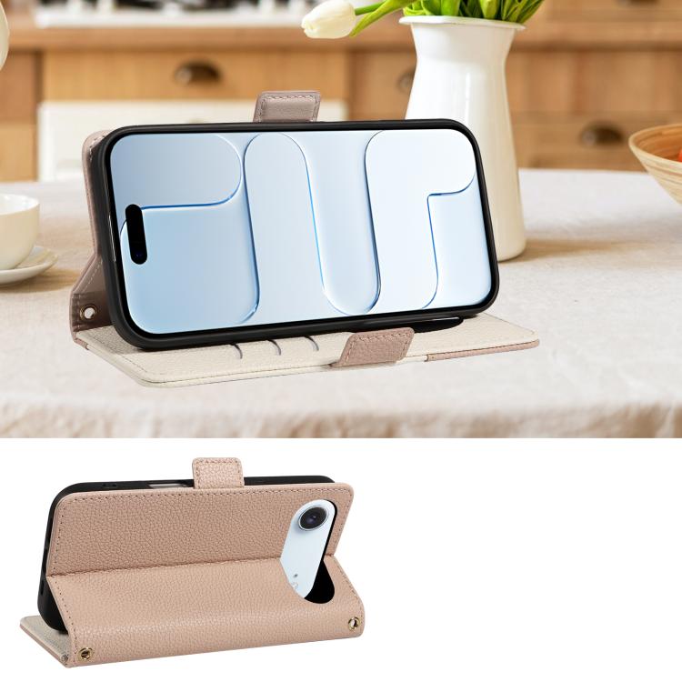 For iPhone Air Litchi Texture Wallet Mirror Leather Phone Case