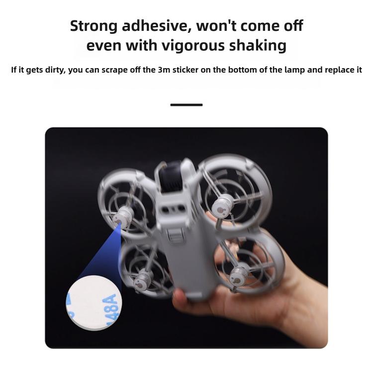 For DJI Neo 2 DJ-64 Mini Night Flight Cool Colored LED Flashlight, Quantity:2pcs