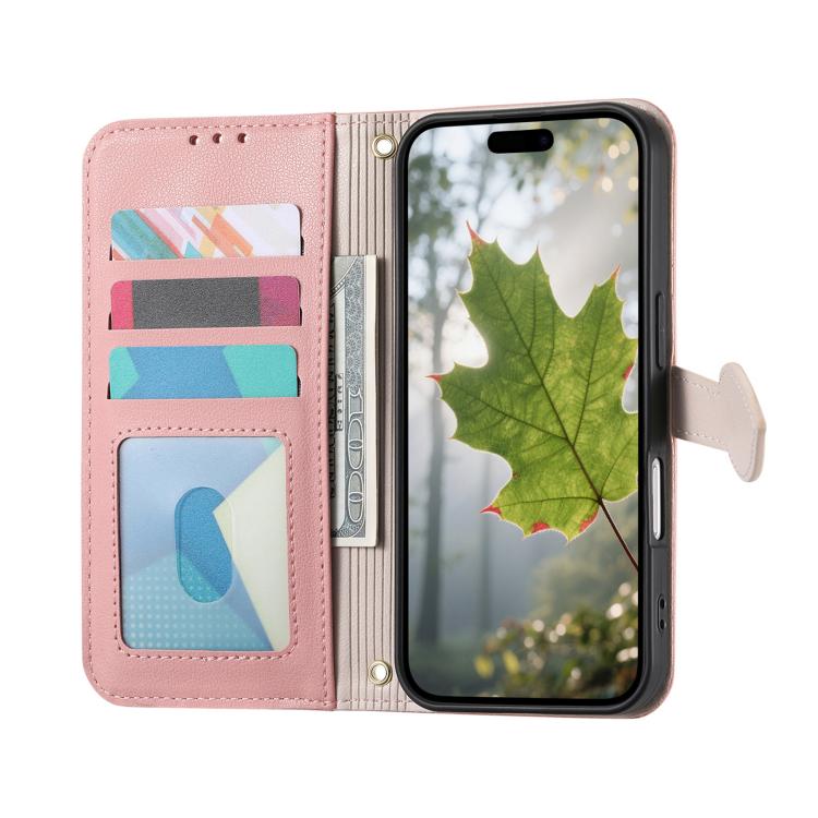 For Honor 400 Smart Leaf Buckle Zipper Wallet Leather Phone Case with Strap