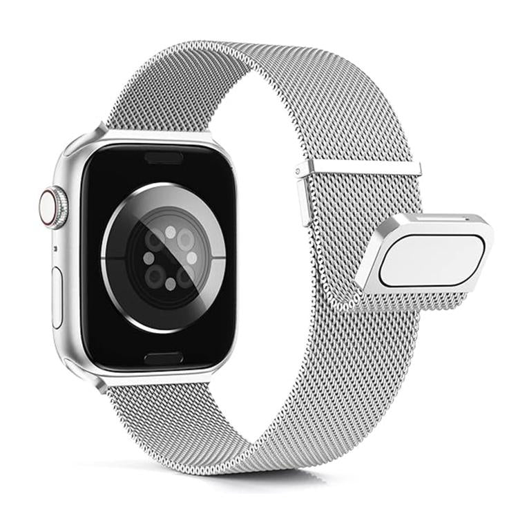 For Apple Watch 46mm / 49mm / 45mm / 44mm Kalebol Double Link Milanese Double Magnetic Stainless Steel Watch Band