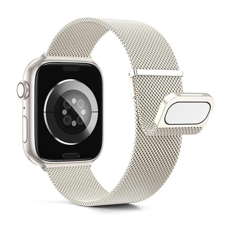 For Apple Watch 46mm / 49mm / 45mm / 44mm Kalebol Double Link Milanese Double Magnetic Stainless Steel Watch Band