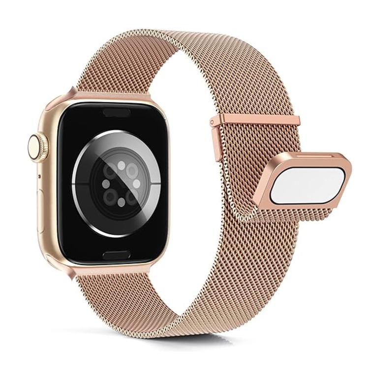 For Apple Watch 46mm / 49mm / 45mm / 44mm Kalebol Double Link Milanese Double Magnetic Stainless Steel Watch Band