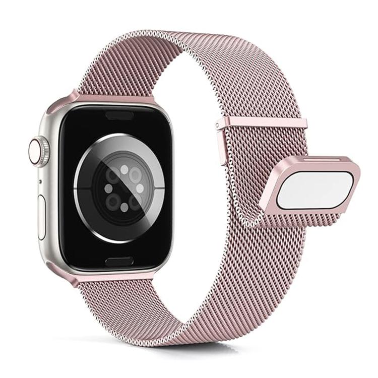For Apple Watch 42mm / 41mm / 40mm / 38mm Kalebol Double Link Milanese Double Magnetic Stainless Steel Watch Band