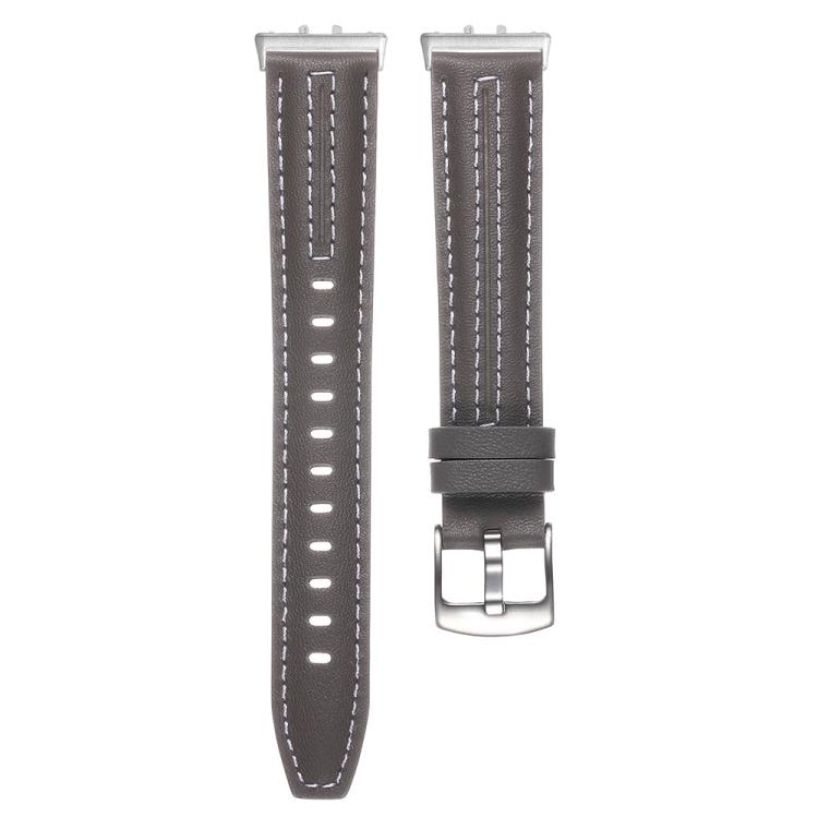 For Samsung Galaxy Fit 3 Silver Pin Buckle Concave Leather Watch Band