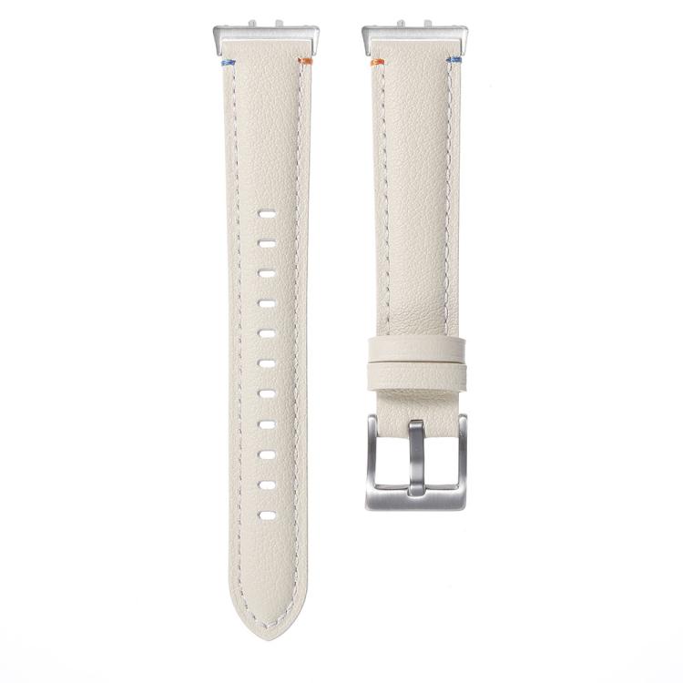 For Samsung Galaxy Fit 3 Stitched Pointed Tail Leather Watch Band