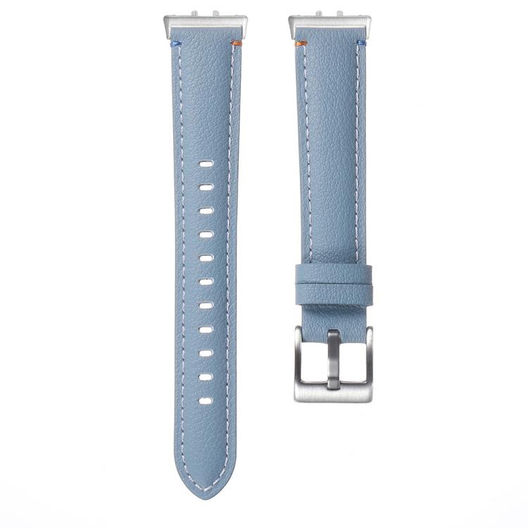 For Samsung Galaxy Fit 3 Stitched Pointed Tail Leather Watch Band