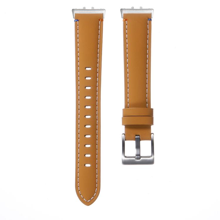 For Samsung Galaxy Fit 3 Stitched Pointed Tail Leather Watch Band
