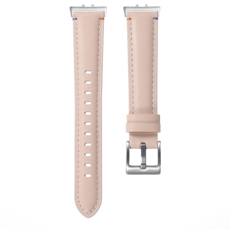 For Samsung Galaxy Fit 3 Stitched Pointed Tail Leather Watch Band