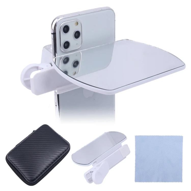 Adjustable Angle Reflection Phone Clip Outdoor Travel Mirror Selfie Tool