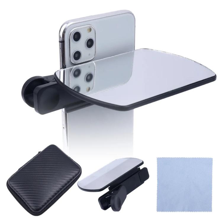 Adjustable Angle Reflection Phone Clip Outdoor Travel Mirror Selfie Tool