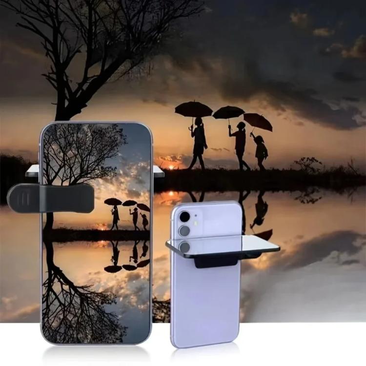 Adjustable Angle Reflection Phone Clip Outdoor Travel Mirror Selfie Tool