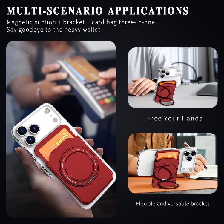 Colourful Ring MagSafe Magnetic 360-Degree Rotating Stand Card Holder