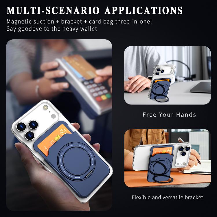 Colourful Ring MagSafe Magnetic 360-Degree Rotating Stand Card Holder