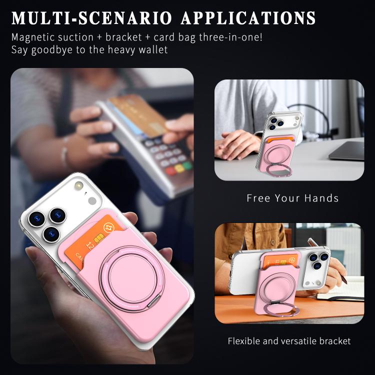 Colourful Ring MagSafe Magnetic 360-Degree Rotating Stand Card Holder