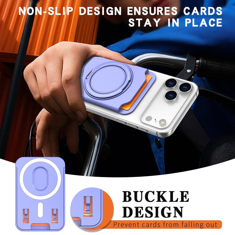 Colourful Ring MagSafe Magnetic 360-Degree Rotating Stand Card Holder