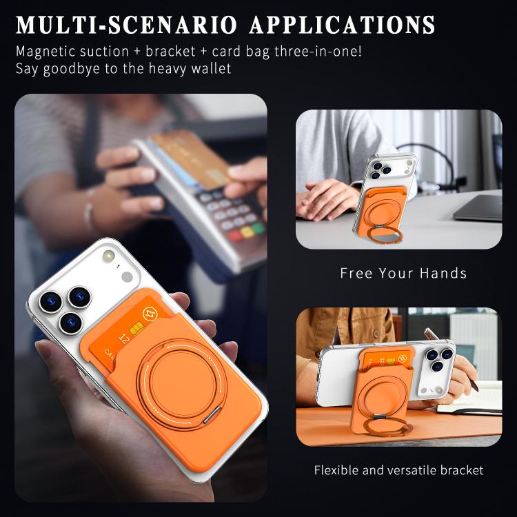 Colourful Ring MagSafe Magnetic 360-Degree Rotating Stand Card Holder