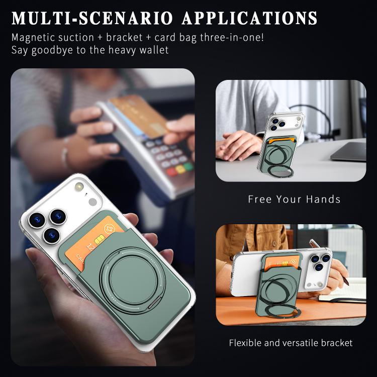 Colourful Ring MagSafe Magnetic 360-Degree Rotating Stand Card Holder