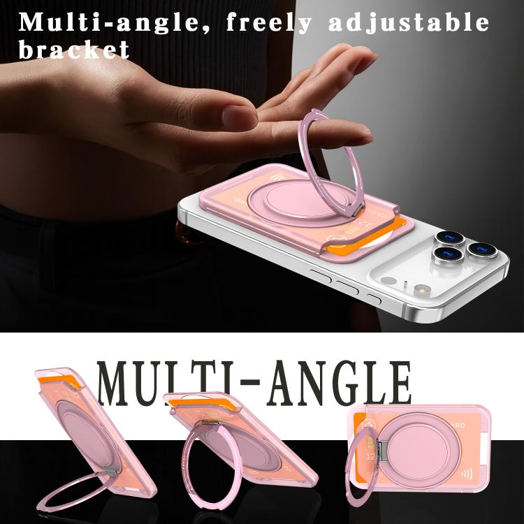 Colourful Ring MagSafe Magnetic 360-Degree Rotating Stand Card Holder