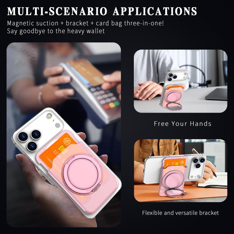 Colourful Ring MagSafe Magnetic 360-Degree Rotating Stand Card Holder