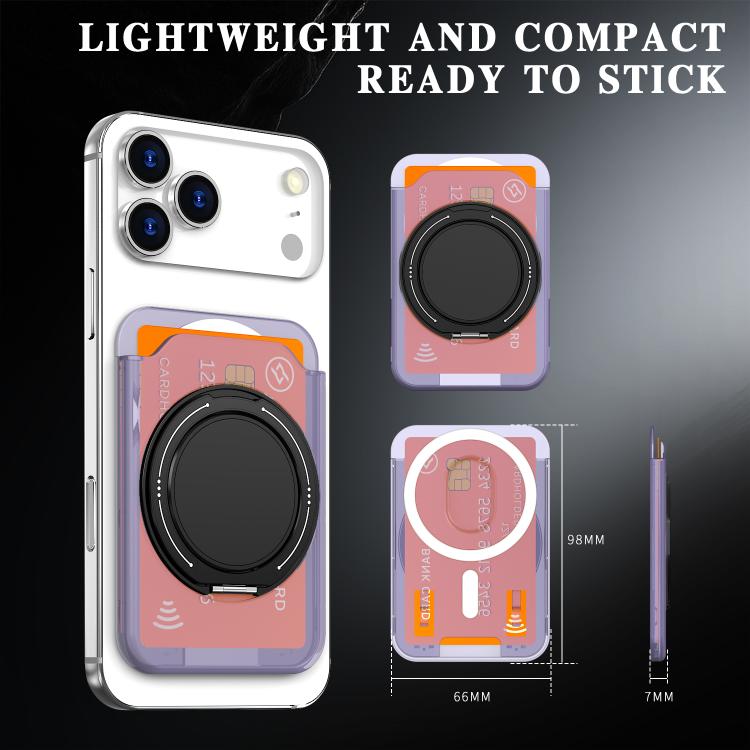 Colourful Ring MagSafe Magnetic 360-Degree Rotating Stand Card Holder
