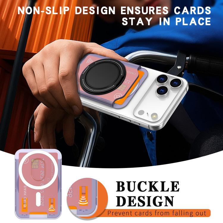 Colourful Ring MagSafe Magnetic 360-Degree Rotating Stand Card Holder