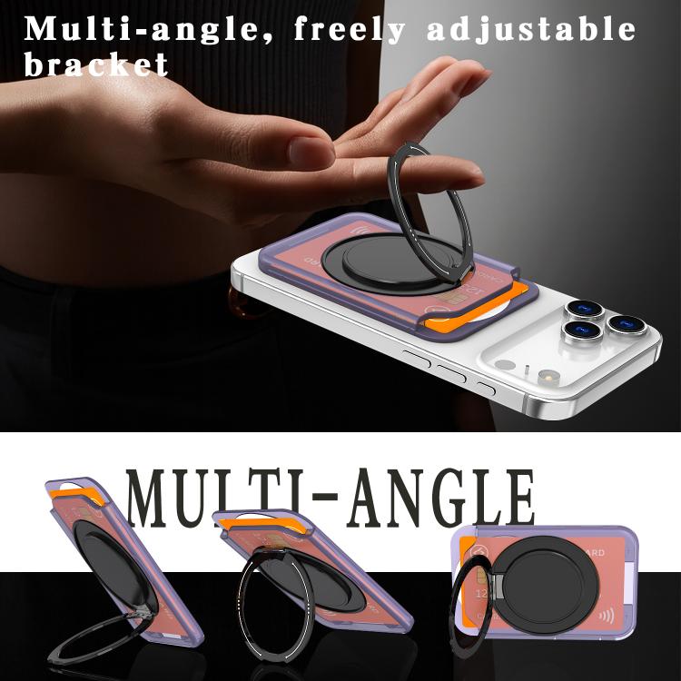 Colourful Ring MagSafe Magnetic 360-Degree Rotating Stand Card Holder