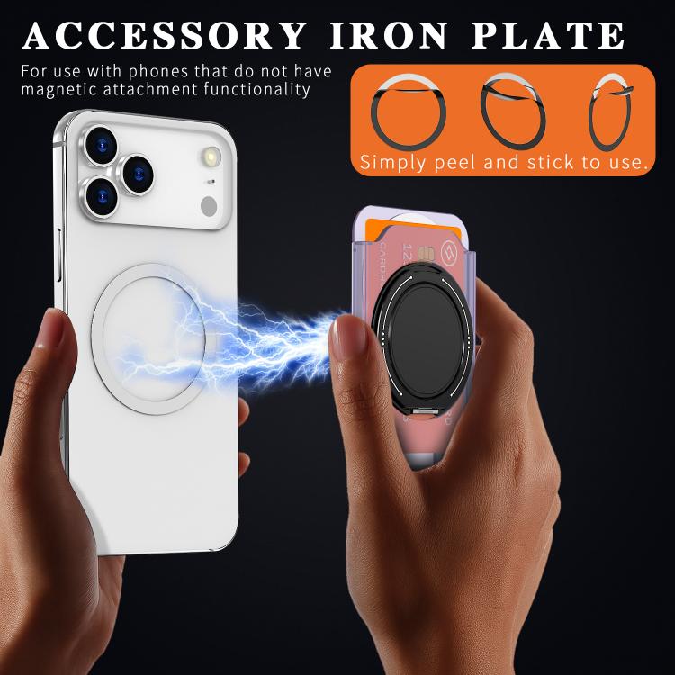 Colourful Ring MagSafe Magnetic 360-Degree Rotating Stand Card Holder