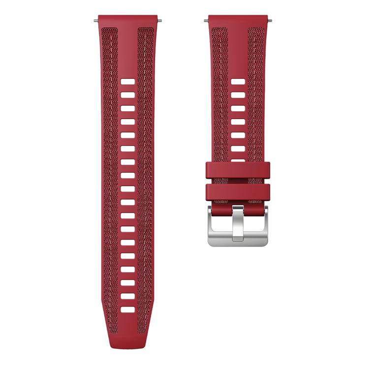 For OPPO Watch S Composite Weave Nylon Silicone Watch Band