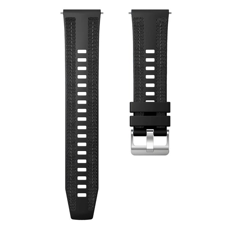 For OPPO Watch S Composite Weave Nylon Silicone Watch Band