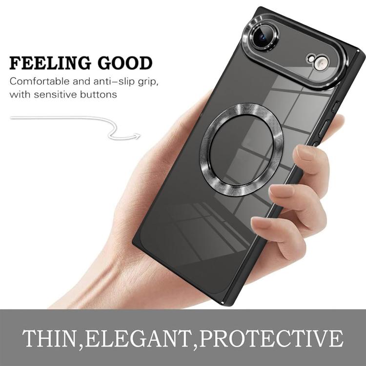 For iPhone Air Right Angle Square Electroplated CD Pattern TPU MagSafe Phone Case