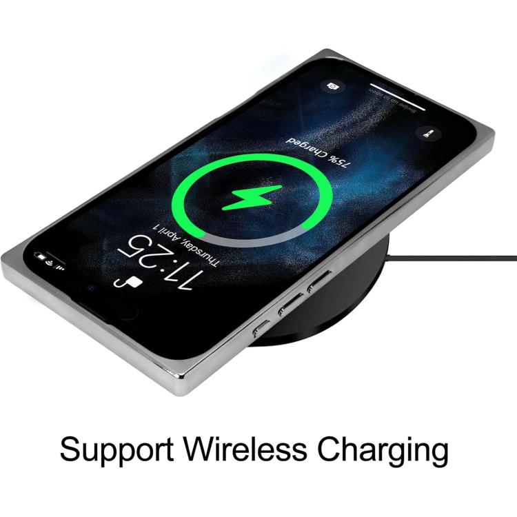 For iPhone 16 Right Angle Square Electroplated CD Pattern TPU MagSafe Phone Case
