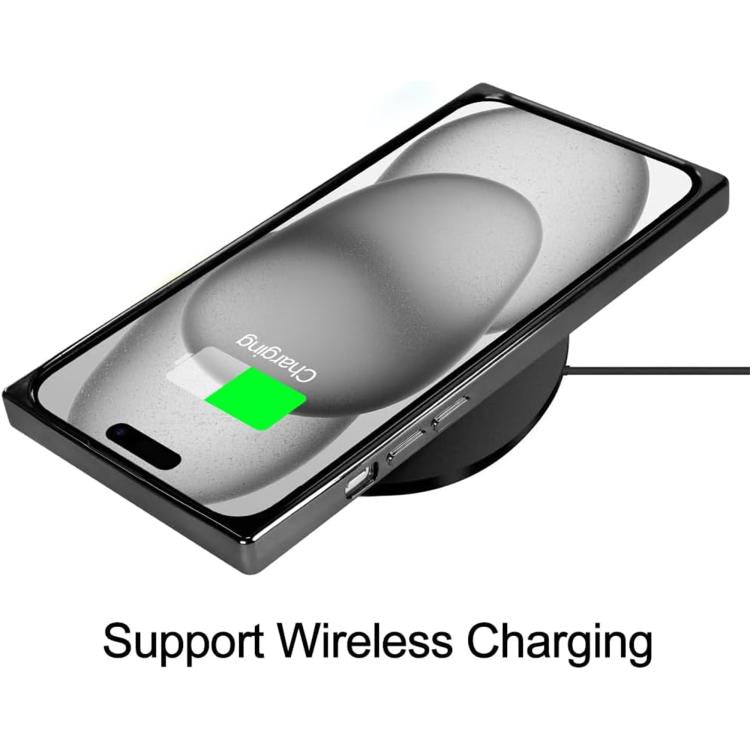 For iPhone 13 Right Angle Square Electroplated CD Pattern TPU MagSafe Phone Case