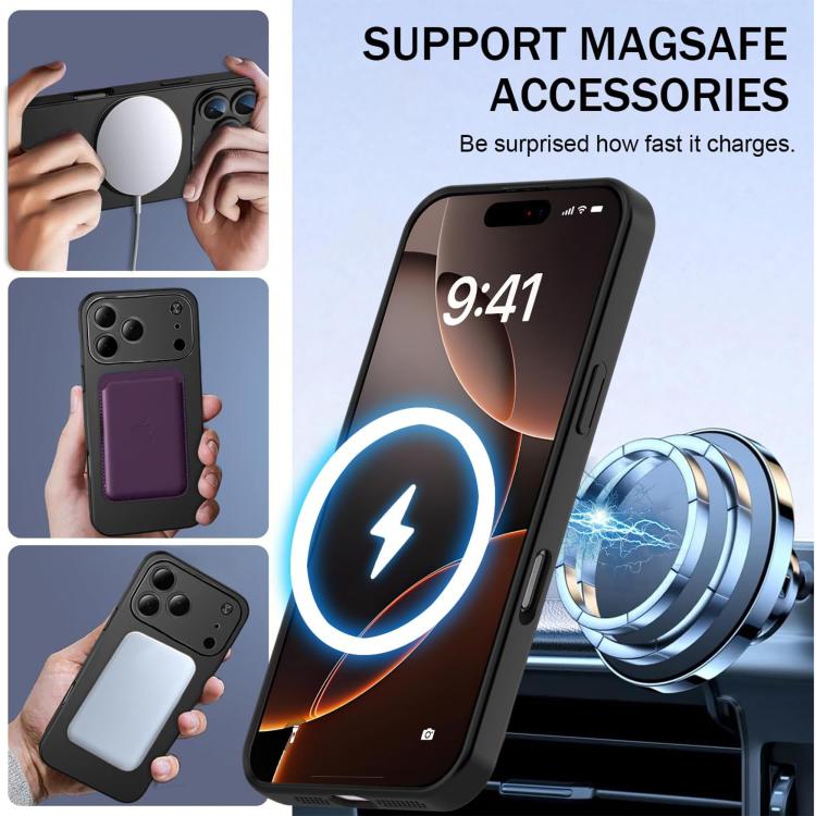 For iPhone Air Ultra thin Metallic TPU MagSafe Phone Case with Lens Film