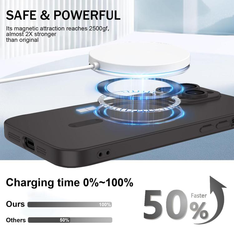 For iPhone 16 Pro Ultra thin Metallic TPU MagSafe Phone Case with Lens Film