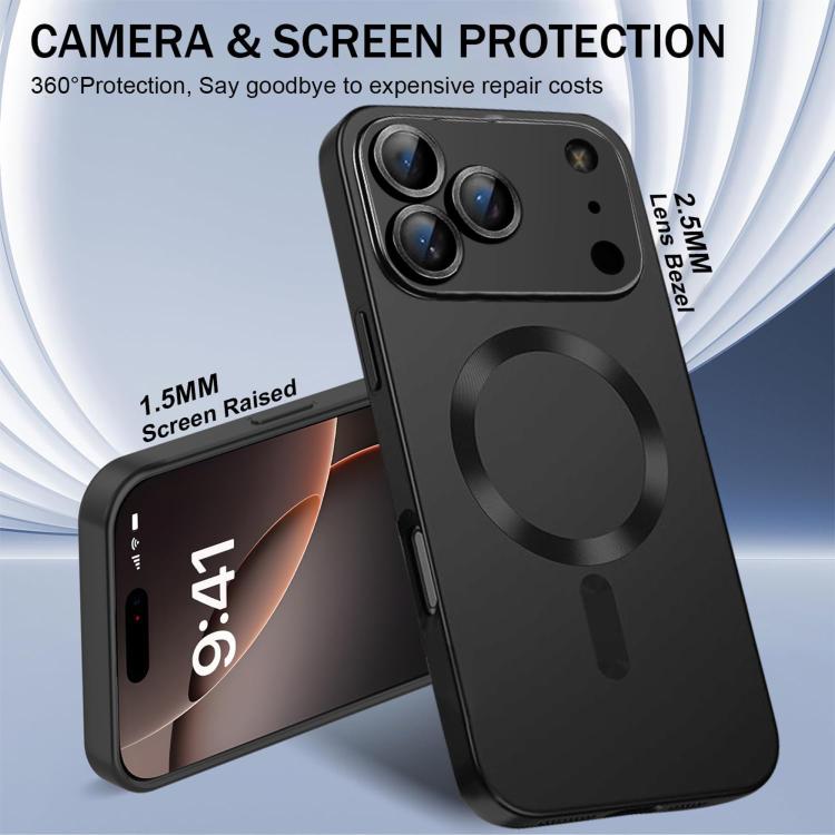 For iPhone 16 Plus Ultra thin Metallic TPU MagSafe Phone Case with Lens Film