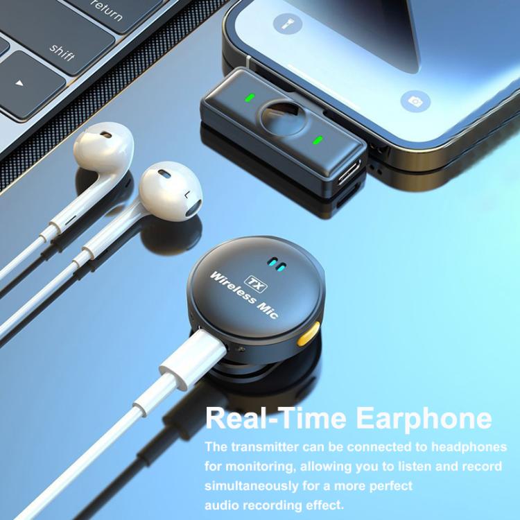 DS-Q8 Wireless Lavalier Noise Reduction Microphone, Interface:USB-C Receiver