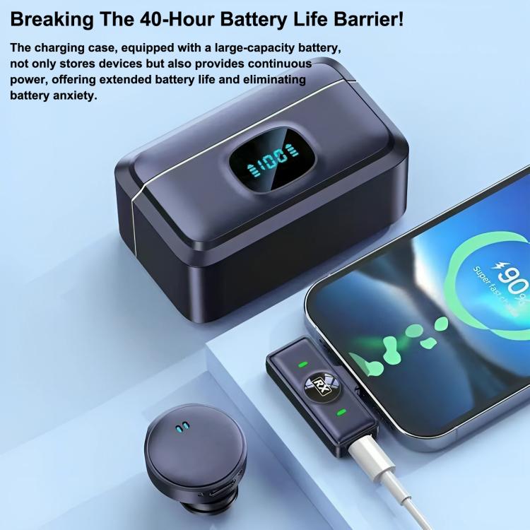 DS-Q8 Wireless Lavalier Noise Reduction Microphone, Interface:USB-C Receiver