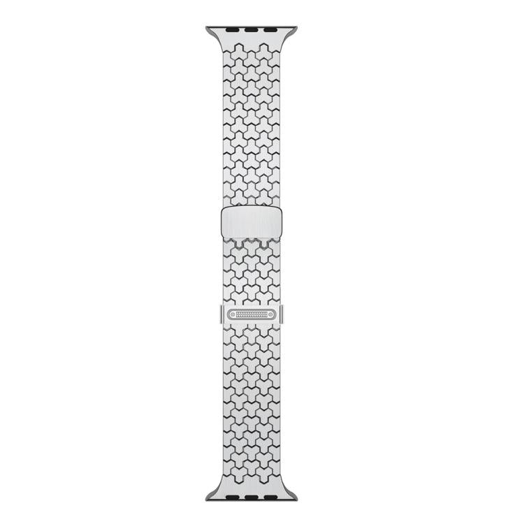 For Apple Watch 42 / 44 / 45 / 46 / 49mm Y-shaped Double Magnetic Stainless Steel Watch Band