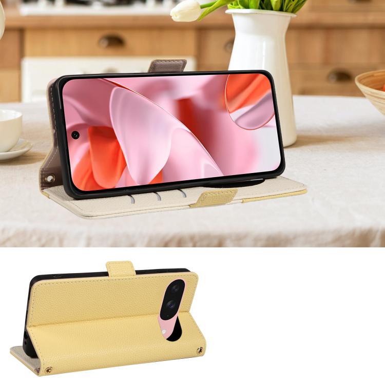 For Google Pixel 9 Litchi Texture Wallet Mirror Leather Phone Case