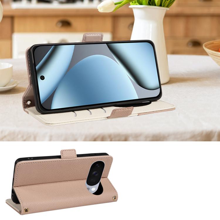 For Google Pixel 10 Pro Litchi Texture Wallet Mirror Leather Phone Case