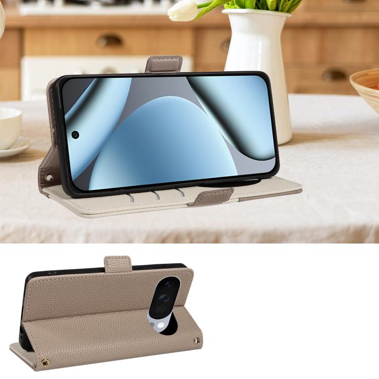 For Google Pixel 10 Pro Litchi Texture Wallet Mirror Leather Phone Case