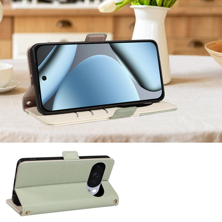 For Google Pixel 10 Pro Litchi Texture Wallet Mirror Leather Phone Case